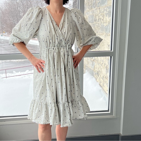 & Other Stories White Printed Cotton Dress - Picture 4 of 9